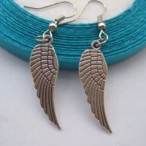 New Angel Wings Tibetan fish hook Earrings 925